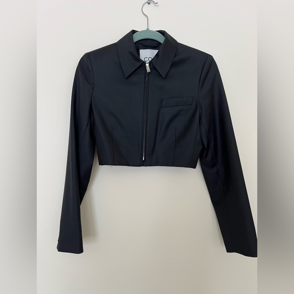 NWOT COS Cropped Wool Blend Tailored Jacket